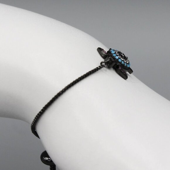 Jewelry bracelet turtle ocean blue black dainty minimalist Summer fashion new - Picture 7 of 7